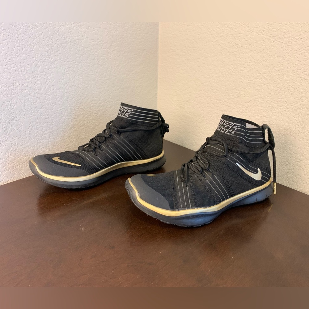 Nike Free Train Hustle Hart Black Gold AH0857-001 Men's Shoes Size 7.5